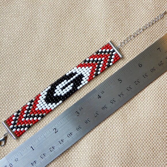 Georgia bead bracelet, handmade, adjustable length, gameday - Picture 8 of 8